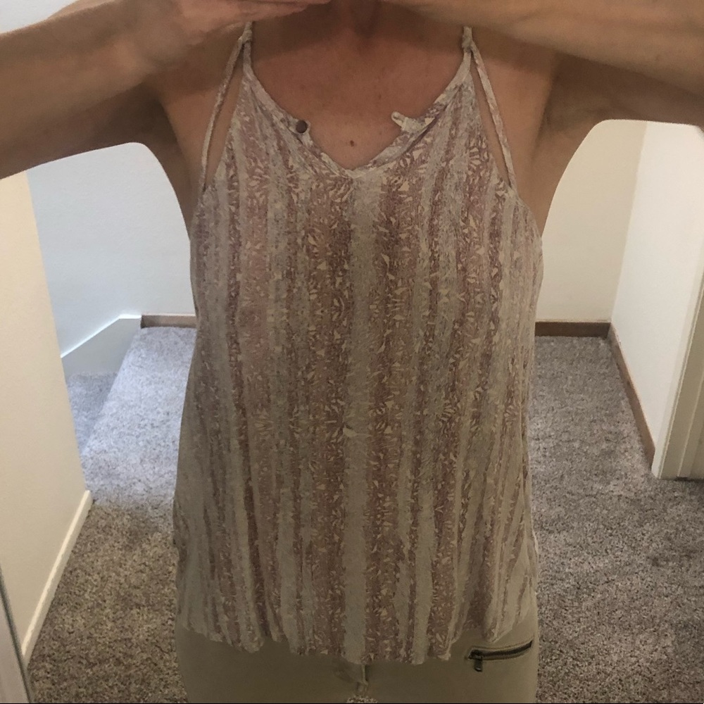 RVCA strappy tank S light multi, blue/red/cream